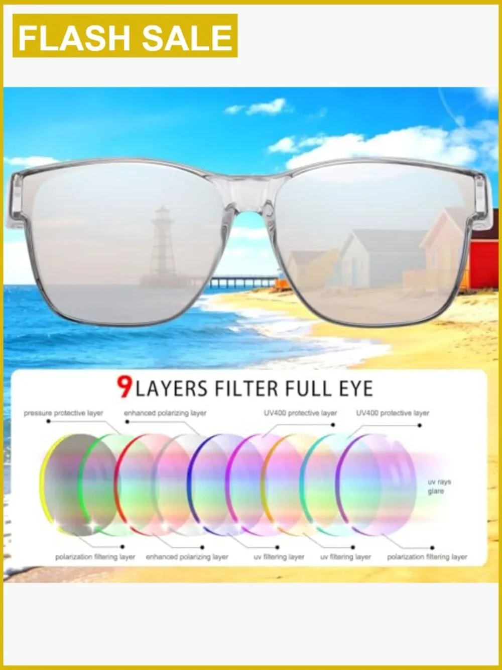 Polarized Fit Over Sunglasses UV400 Protection for Driving